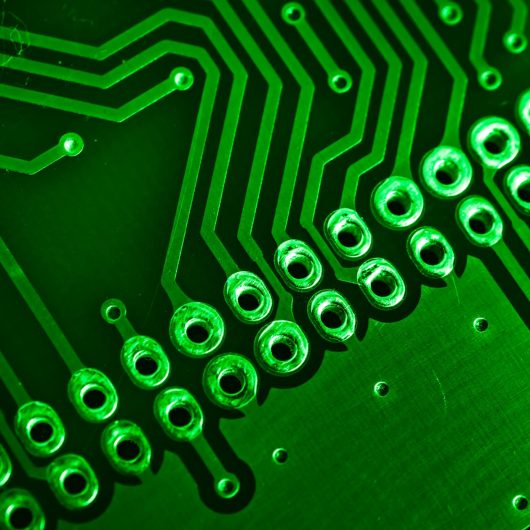 Green,Printed,Circuit,Board,With,Gold,Plating