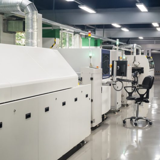 Production,Line,For,Printed,Circuit,Board,,Automatic,Chip,Mounter